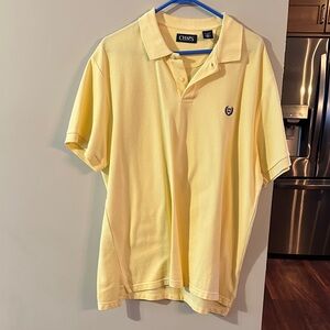 Chaps Men's Light Yellow Polo Shirt, Like New